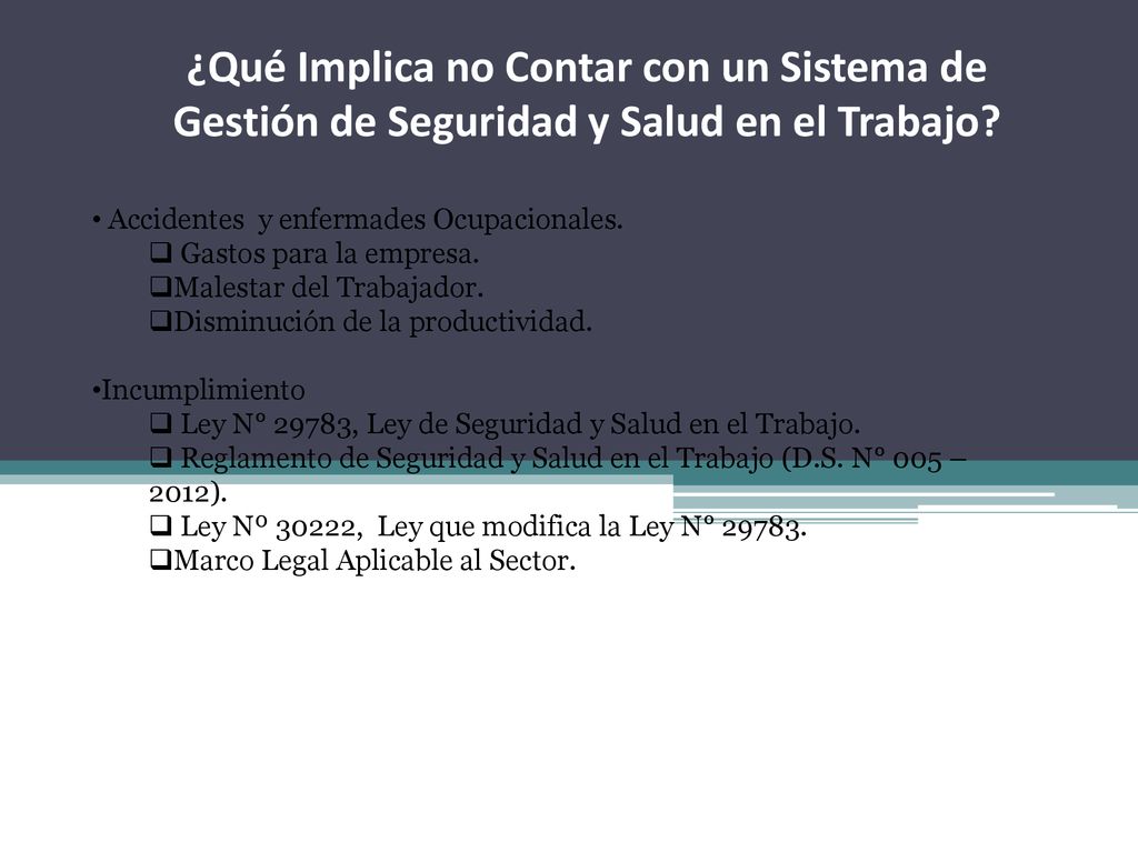 ¿Qué Implica no Contar con un Sistema de Gestión de Seguridad y Salud en el Trabajo