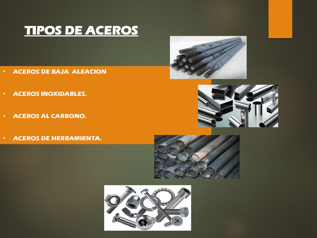 TIPOS DE ACEROS ACEROS DE BAJA ALEACION ACEROS INOXIDABLES.