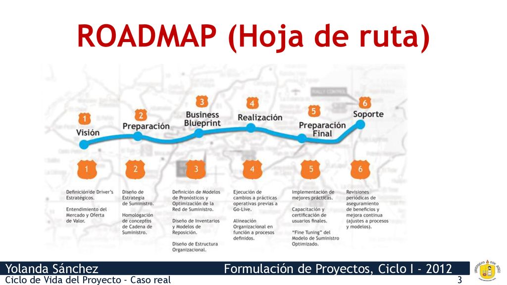 ROADMAP (Hoja de ruta) Ciclo de Vida del Proyecto - Caso real