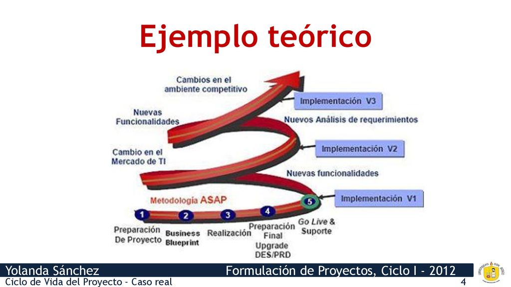 Ejemplo teórico Ciclo de Vida del Proyecto - Caso real