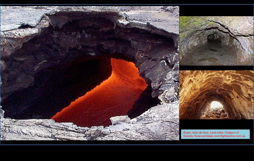 Busio, tubo de lava. Lava tube. Oregon L5 Society. /ScienceViews