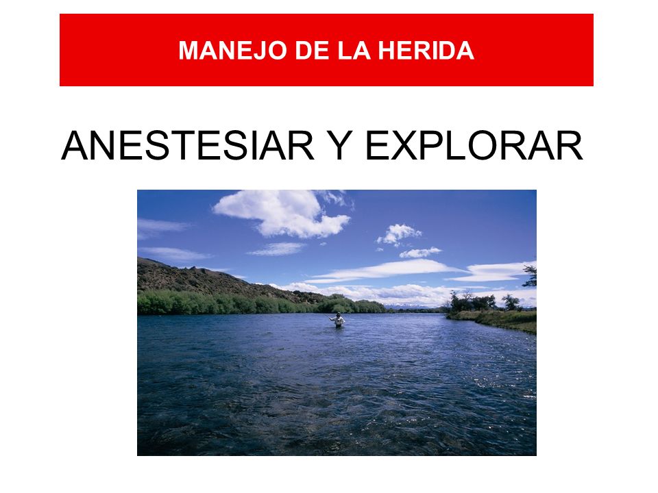 MANEJO DE LA HERIDA ANESTESIAR Y EXPLORAR