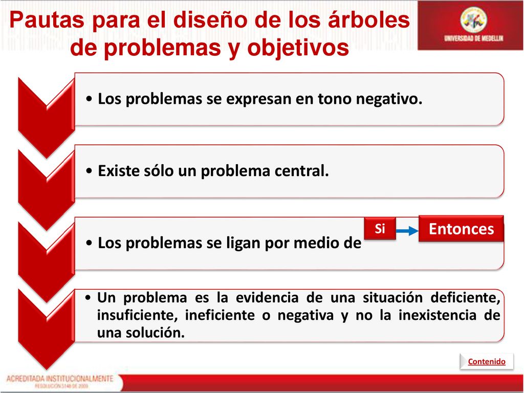 Pautas para el diseño de los árboles de problemas y objetivos