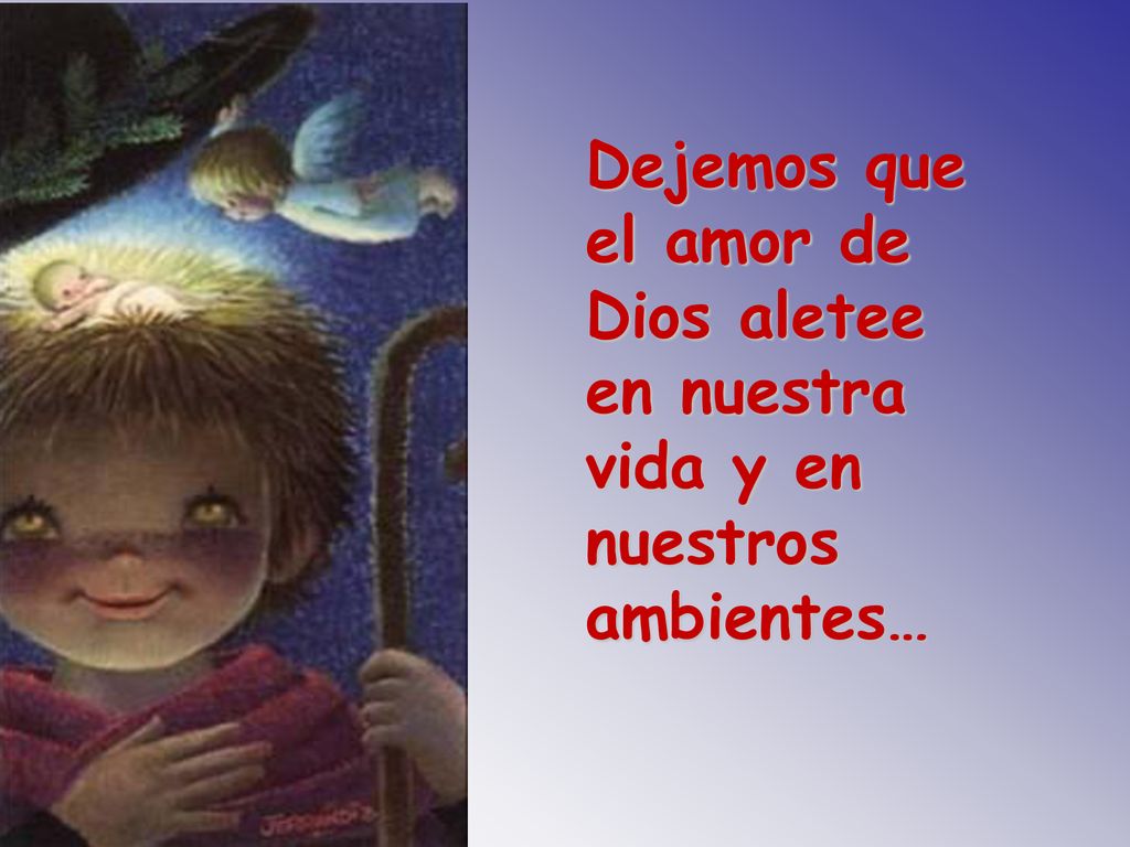 Dejemos que el amor de Dios aletee en nuestra vida y en nuestros ambientes…