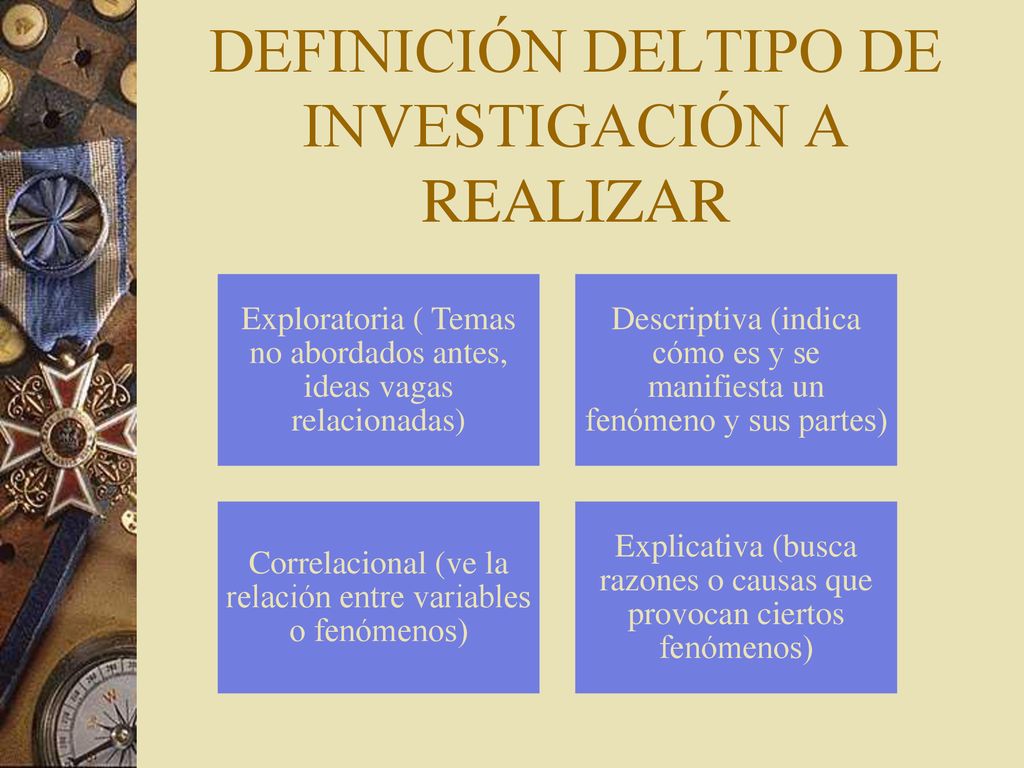 DEFINICIÓN DELTIPO DE INVESTIGACIÓN A REALIZAR