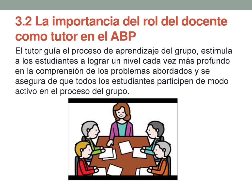 3.2 La importancia del rol del docente como tutor en el ABP