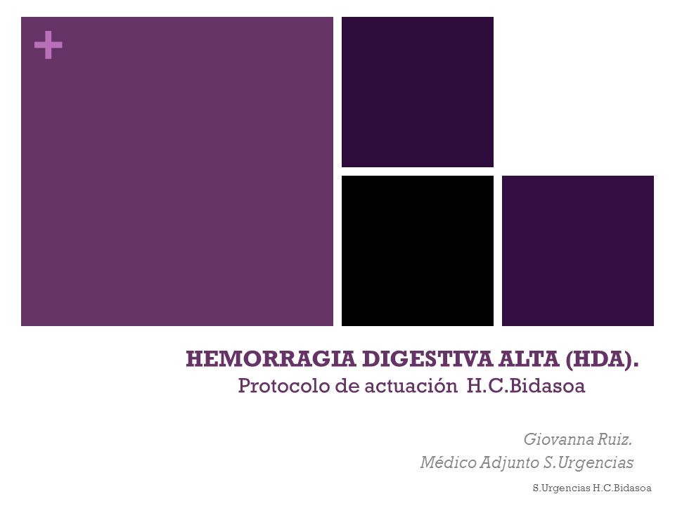 HEMORRAGIA DIGESTIVA ALTA (HDA). Protocolo de actuación H.C.Bidasoa