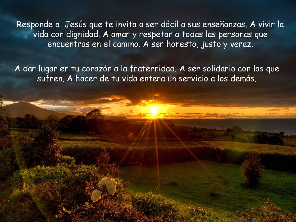Responde a Jesús que te invita a ser dócil a sus enseñanzas