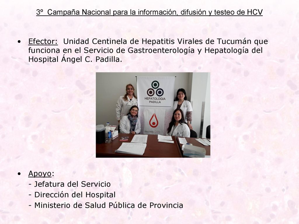 3º Campaña Nacional para la información, difusión y testeo de HCV