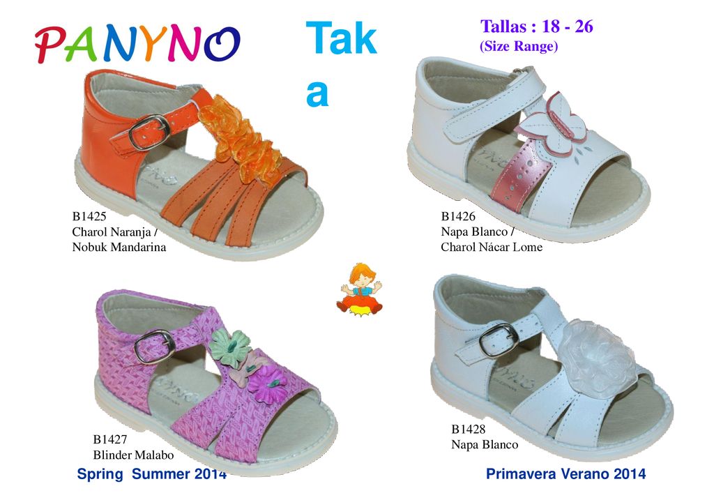 Taka Tallas : (Size Range) Spring Summer 2014