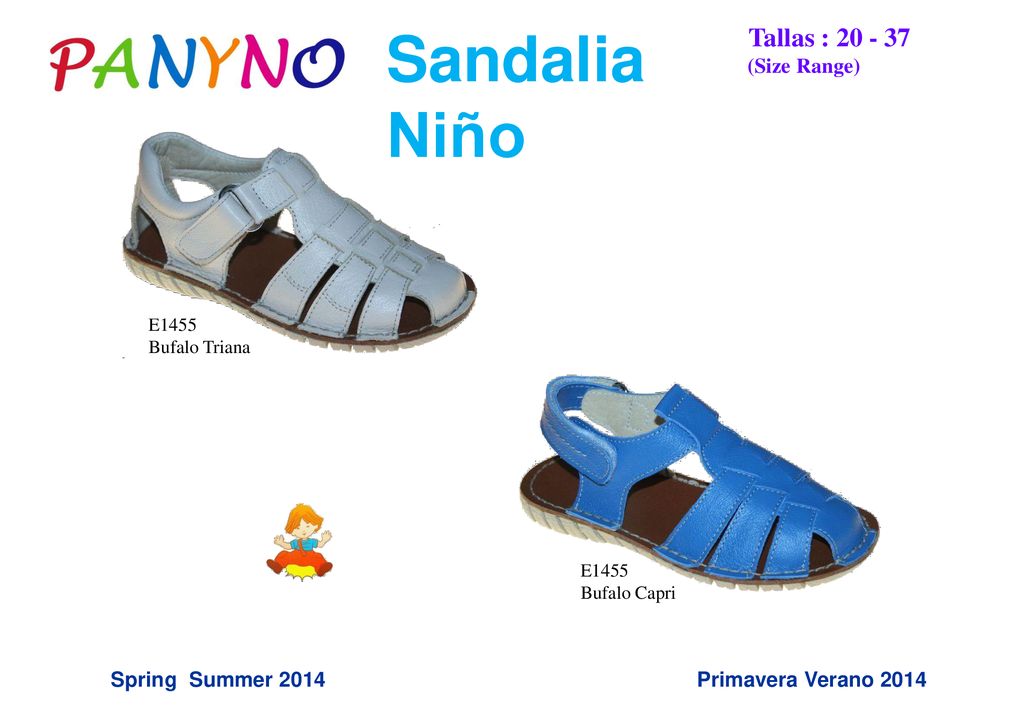 Sandalia Niño Tallas : (Size Range) Spring Summer 2014