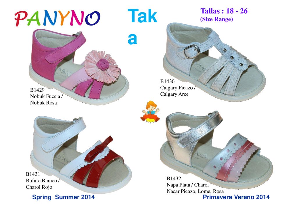 Taka Tallas : (Size Range) Spring Summer 2014