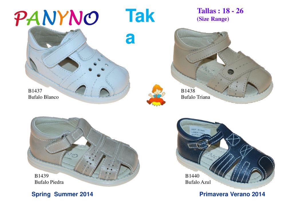 Taka Tallas : (Size Range) Spring Summer 2014