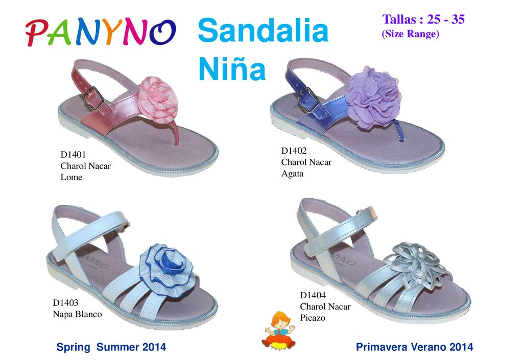 Sandalia Niña Tallas : (Size Range) Spring Summer 2014