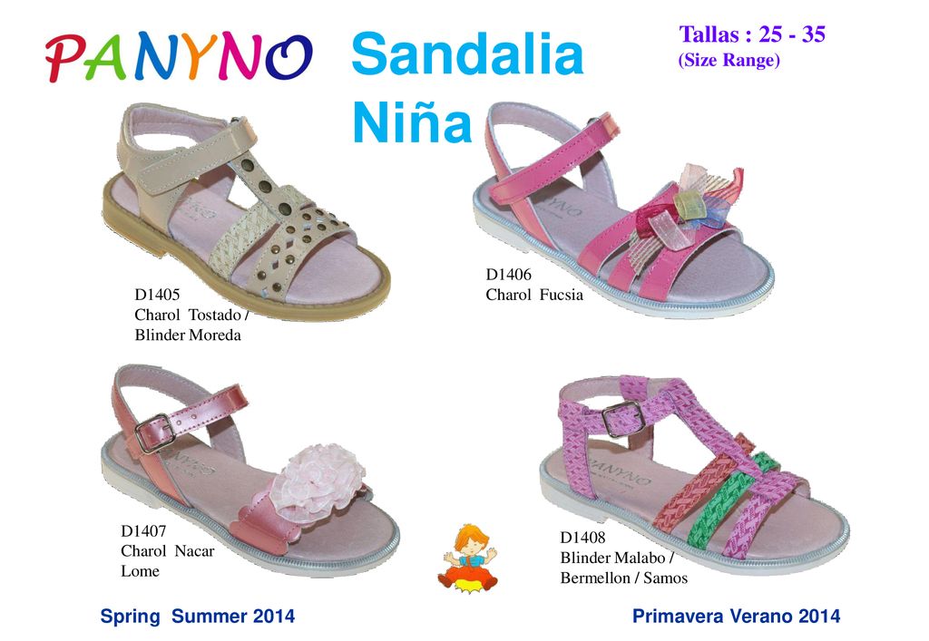 Sandalia Niña Tallas : (Size Range) Spring Summer 2014