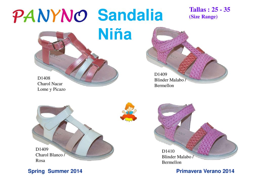 Sandalia Niña Tallas : (Size Range) Spring Summer 2014