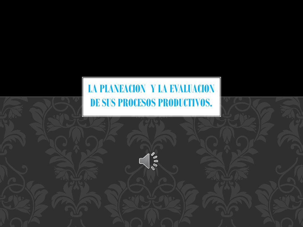 La planeacion y la evaluacion de sus procesos productivos.