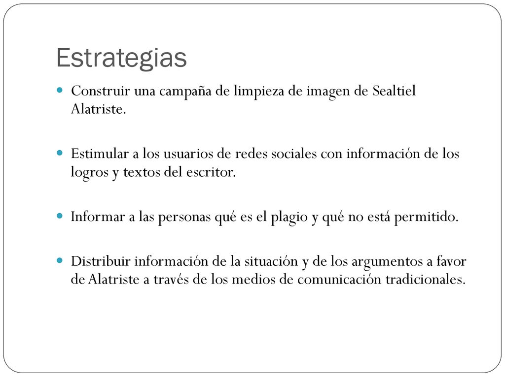 Estrategias Construir una campaña de limpieza de imagen de Sealtiel Alatriste.