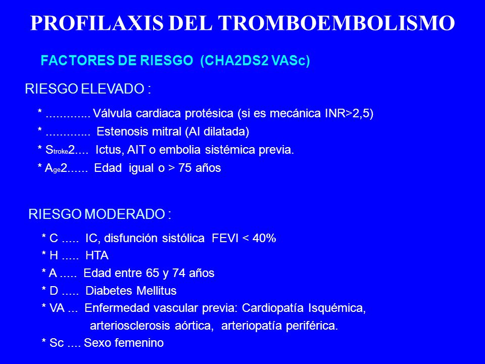 PROFILAXIS DEL TROMBOEMBOLISMO