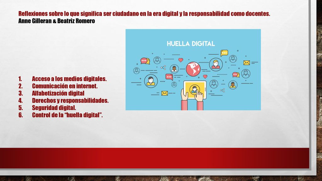 Reflexiones sobre lo que significa ser ciudadano en la era digital y la responsabilidad como docentes.