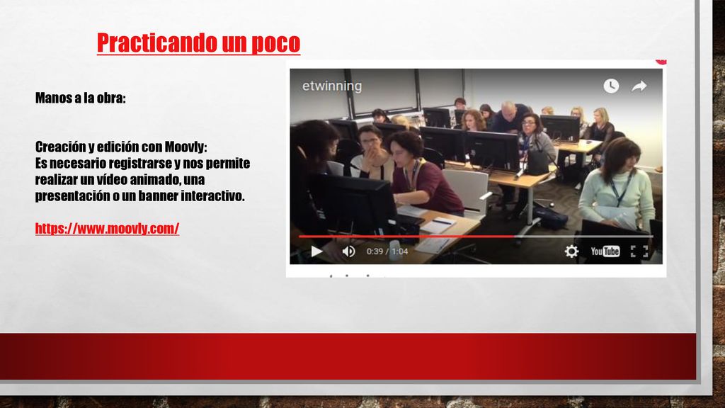 Practicando un poco Manos a la obra: Creación y edición con Moovly: