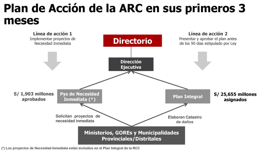 Plan de Acción de la ARC en sus primeros 3 meses