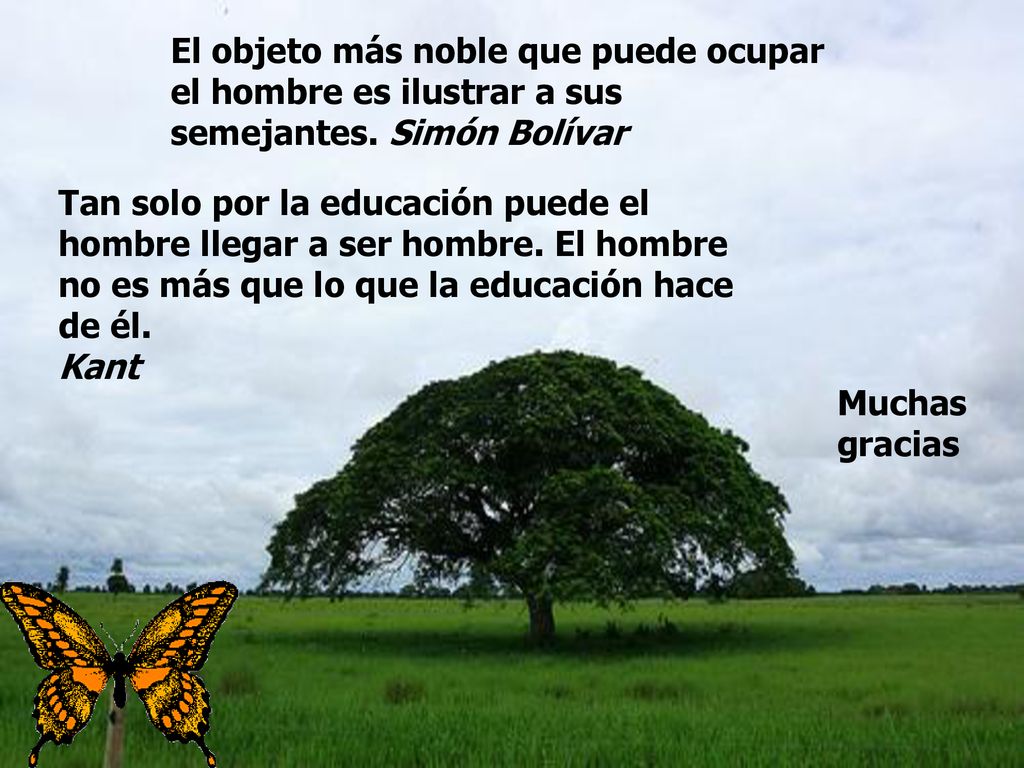 El objeto más noble que puede ocupar el hombre es ilustrar a sus semejantes. Simón Bolívar