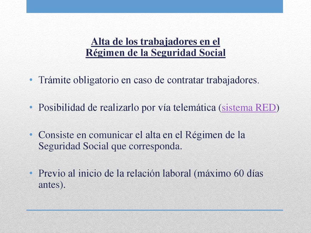Alta de los trabajadores en el Régimen de la Seguridad Social
