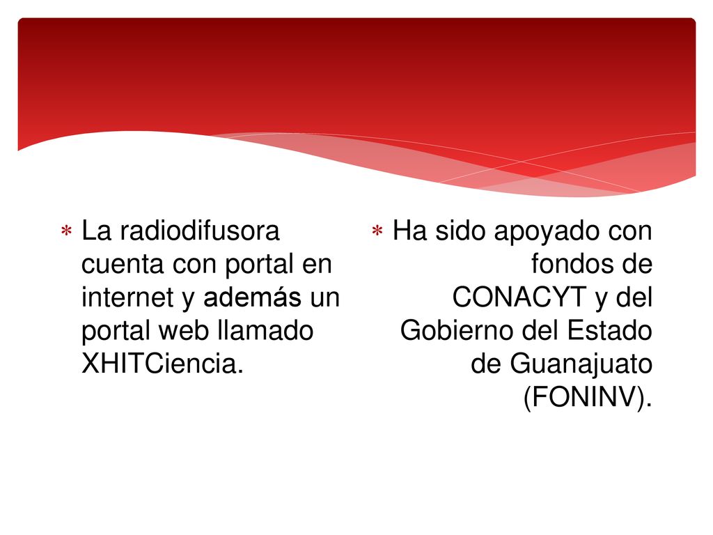 La radiodifusora cuenta con portal en internet y además un portal web llamado XHITCiencia.