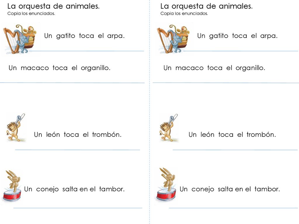 La orquesta de animales. La orquesta de animales.