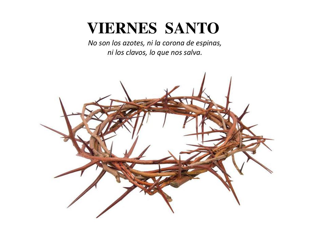 VIERNES SANTO No son los azotes, ni la corona de espinas,