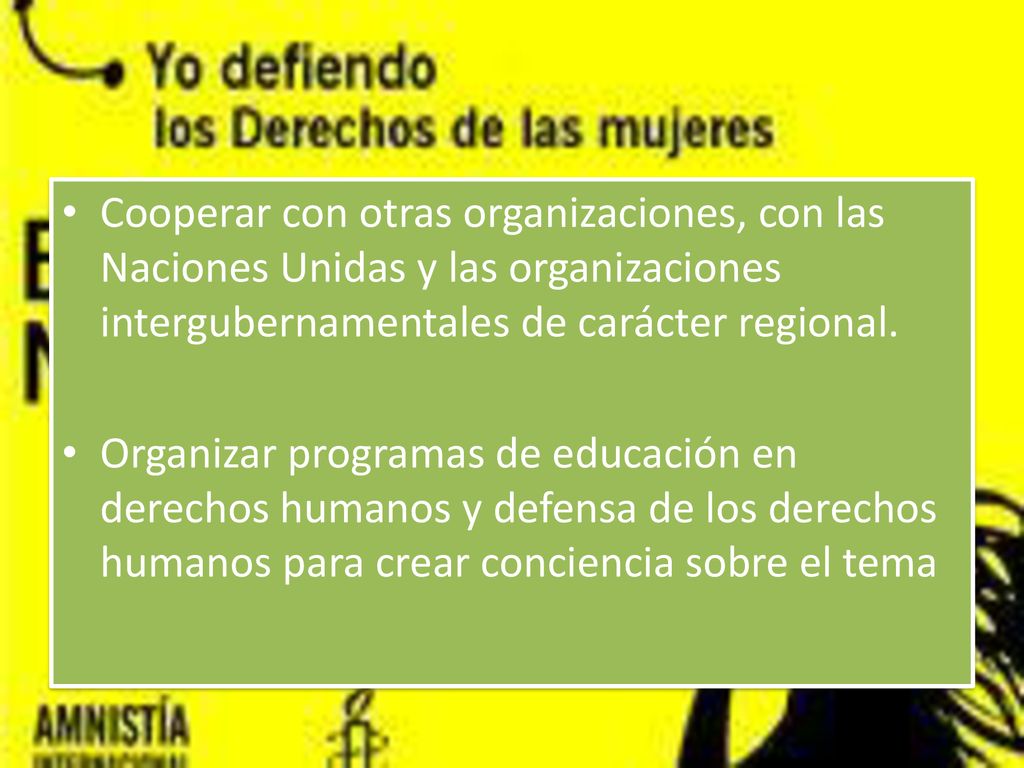Cooperar con otras organizaciones, con las Naciones Unidas y las organizaciones intergubernamentales de carácter regional.