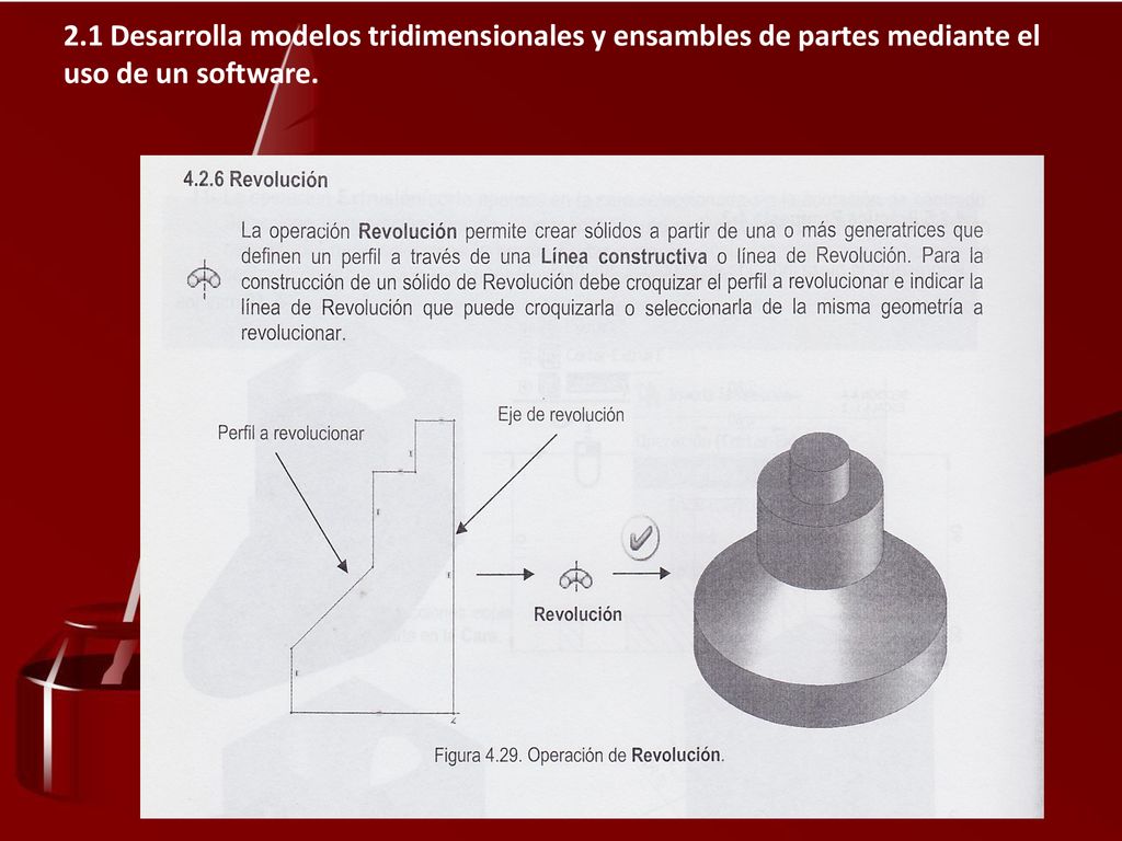 2.1 Desarrolla modelos tridimensionales y ensambles de partes mediante el uso de un software.
