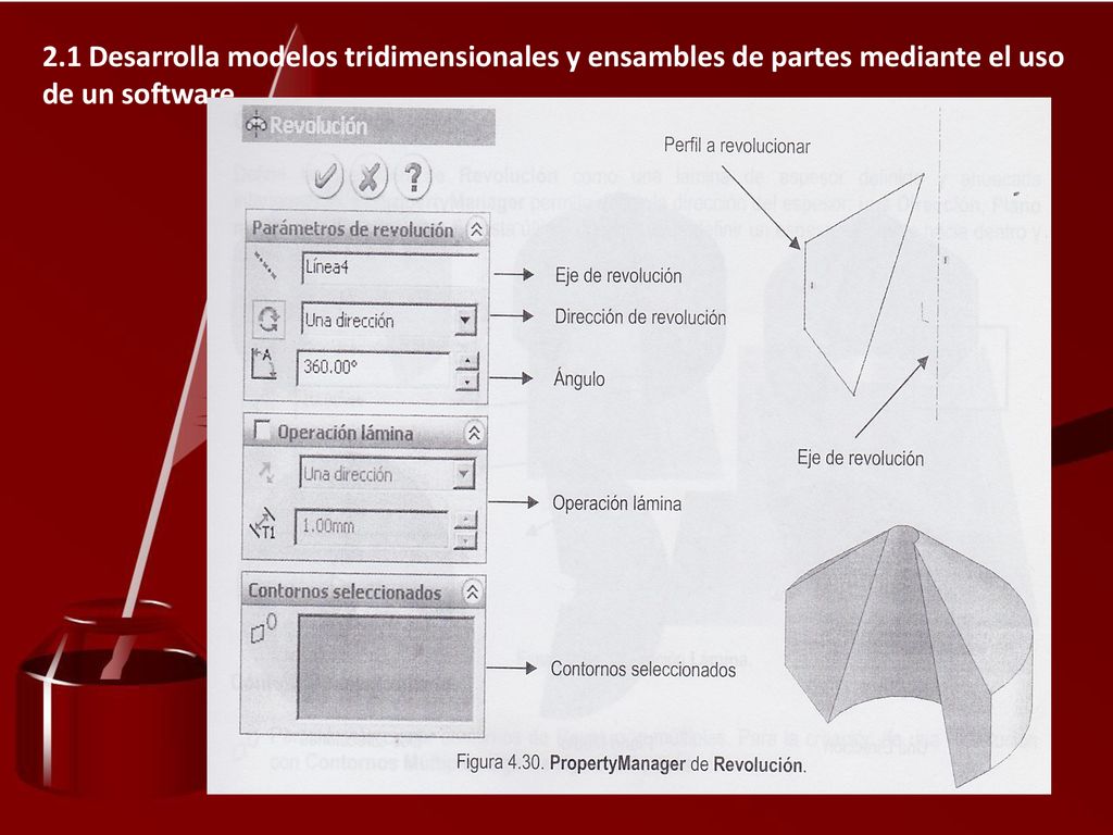 2.1 Desarrolla modelos tridimensionales y ensambles de partes mediante el uso de un software.