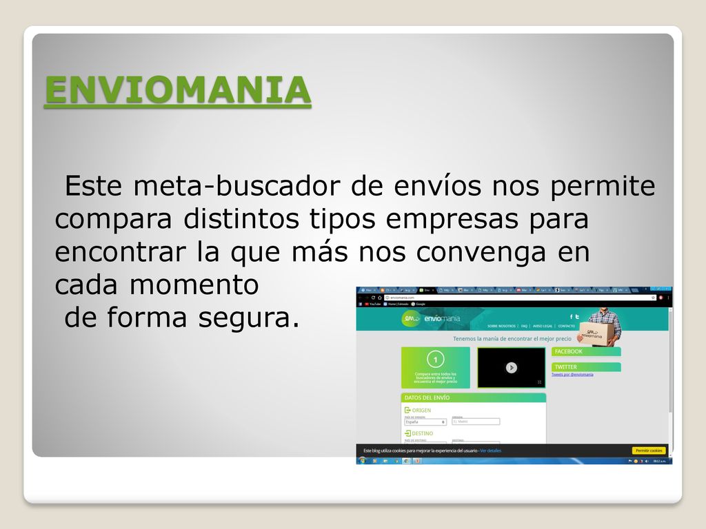 ENVIOMANIA Este meta-buscador de envíos nos permite compara distintos tipos empresas para encontrar la que más nos convenga en cada momento.