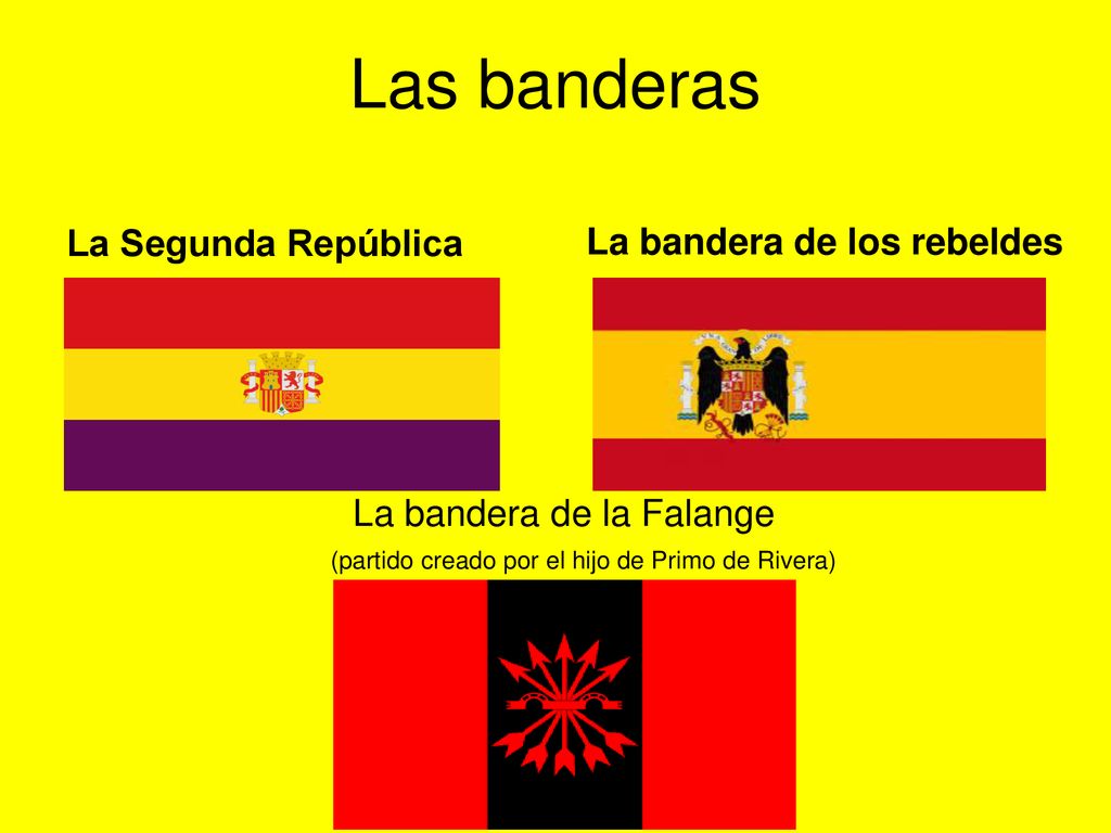 Las banderas La Segunda República La bandera de los rebeldes