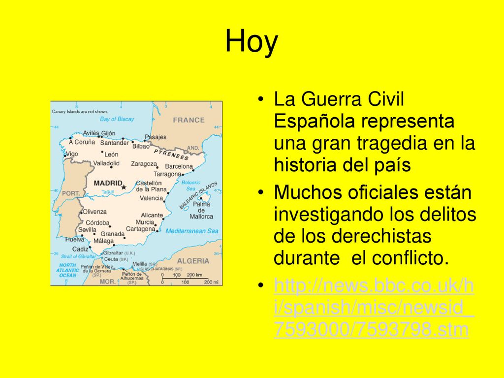 Hoy La Guerra Civil Española representa una gran tragedia en la historia del país.