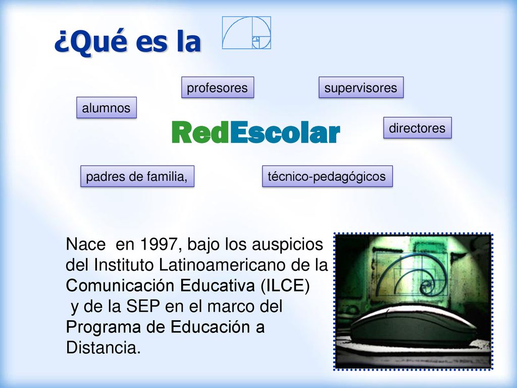 ¿Qué es la profesores. supervisores. alumnos. RedEscolar. directores. padres de familia, técnico-pedagógicos.