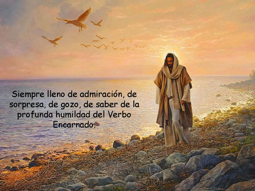Siempre lleno de admiración, de sorpresa, de gozo, de saber de la profunda humildad del Verbo Encarnado.