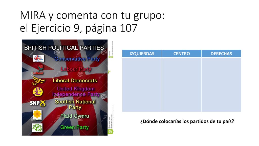 MIRA y comenta con tu grupo: el Ejercicio 9, página 107