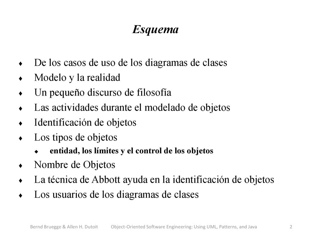 Esquema De los casos de uso de los diagramas de clases