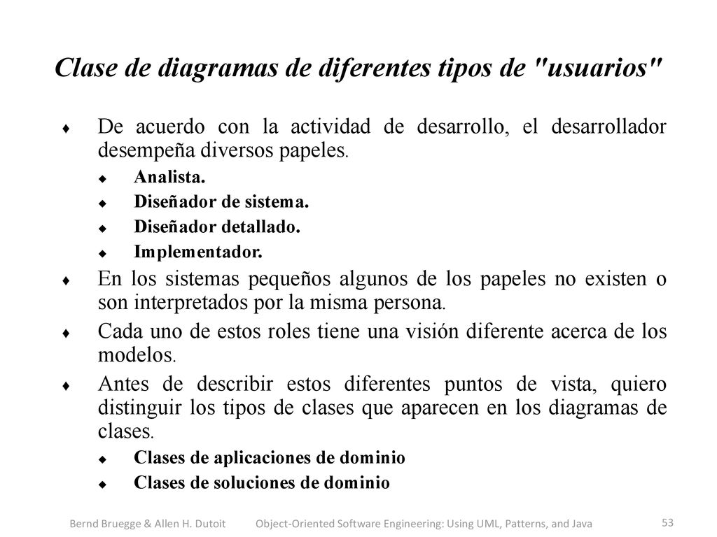 Clase de diagramas de diferentes tipos de usuarios