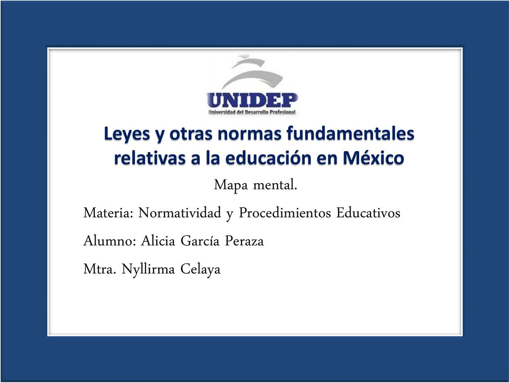 Leyes y otras normas fundamentales relativas a la educación en México