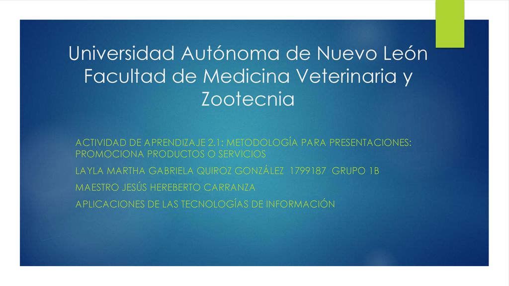 Universidad Autónoma de Nuevo León Facultad de Medicina Veterinaria y Zootecnia