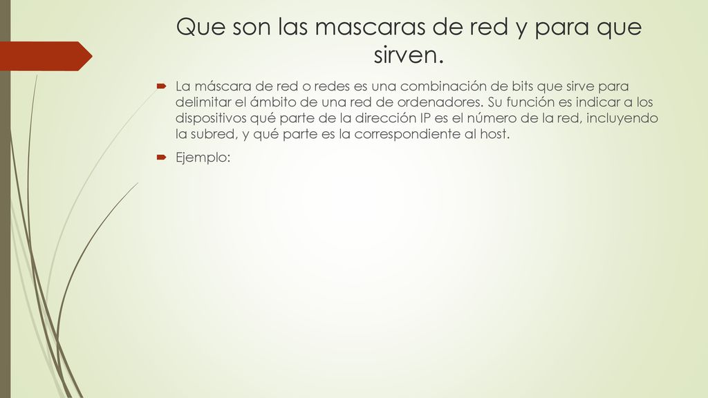 Que son las mascaras de red y para que sirven.