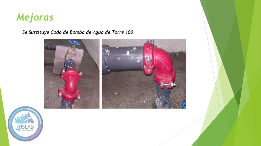 Mejoras Se Sustituye Codo de Bomba de Agua de Torre 100