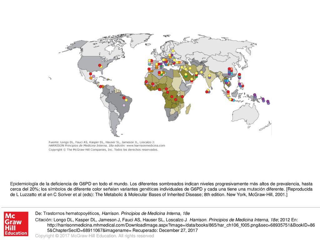 Epidemiología de la deficiencia de G6PD en todo el mundo