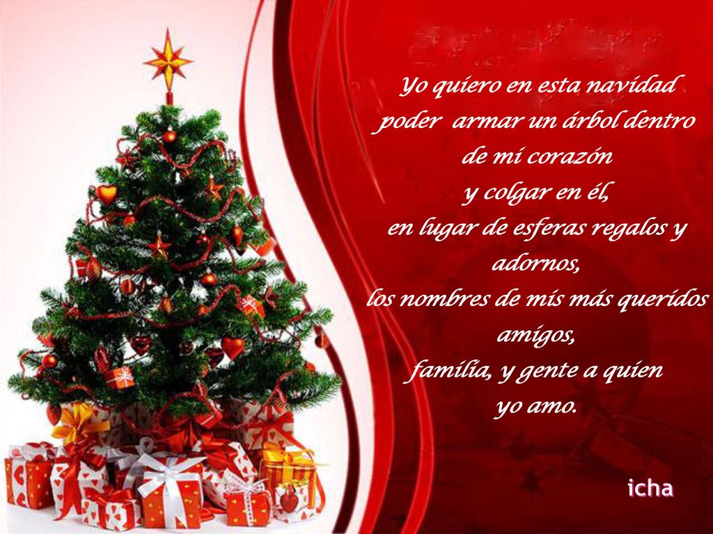 Yo quiero en esta navidad poder armar un árbol dentro de mi corazón