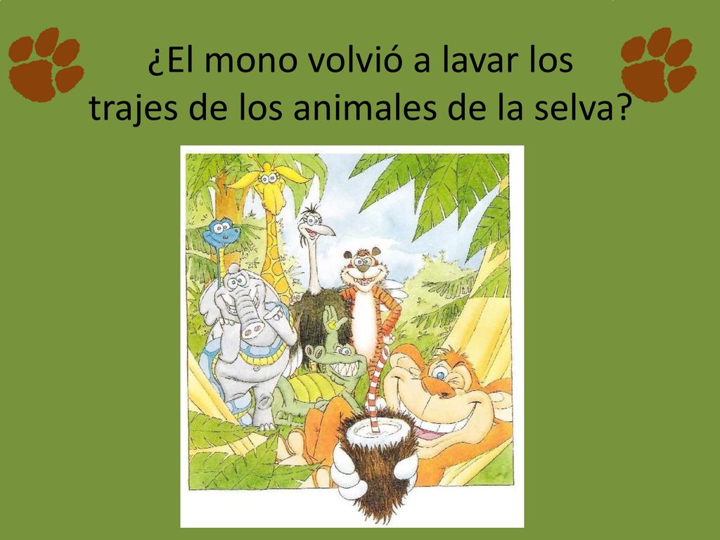 ¿El mono volvió a lavar los trajes de los animales de la selva
