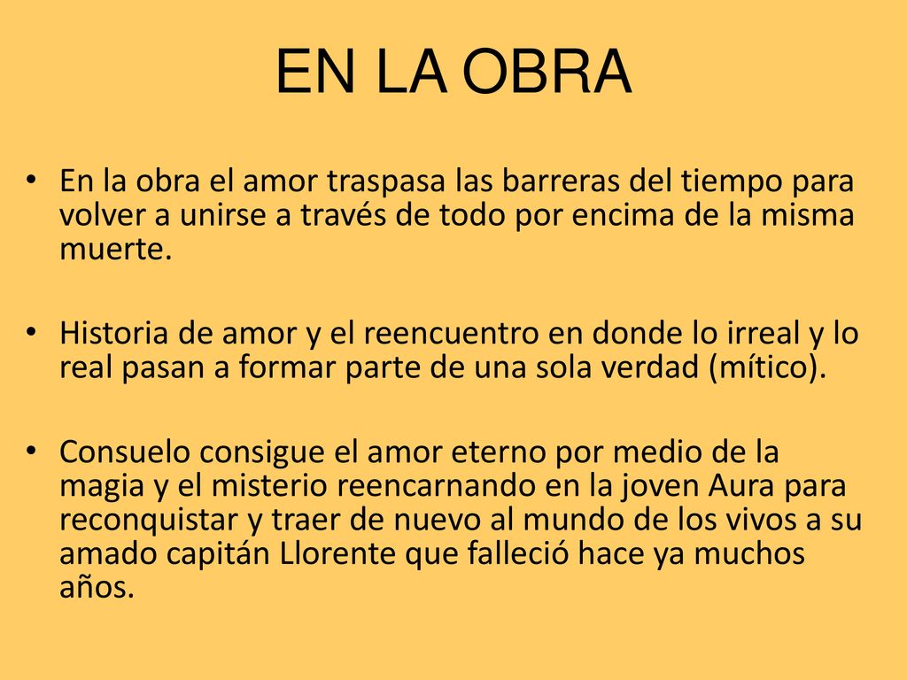 EN LA OBRA En la obra el amor traspasa las barreras del tiempo para volver a unirse a través de todo por encima de la misma muerte.